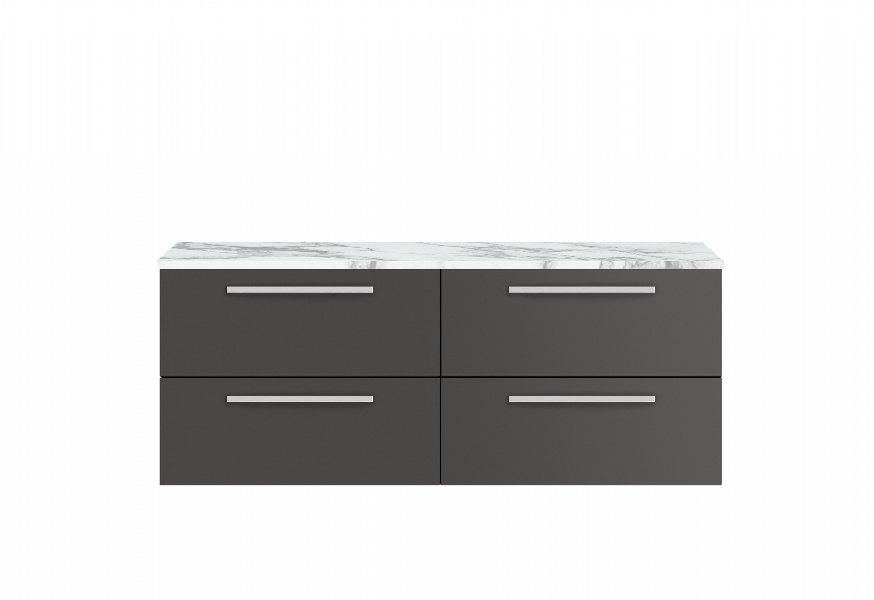 1400mm Wall Hung 4-Drawer Unit & Laminate Worktop