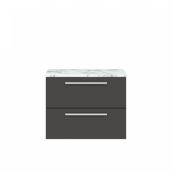 720mm Wall Hung 2-Drawer Unit & Laminate Worktop