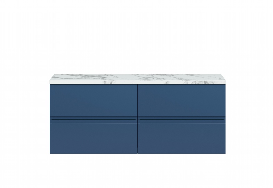 1200mm Wall Hung 4-Drawer Unit & Laminate Worktop