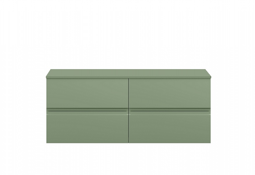 1200 Wall Hung 4 Drawer Unit & Worktop