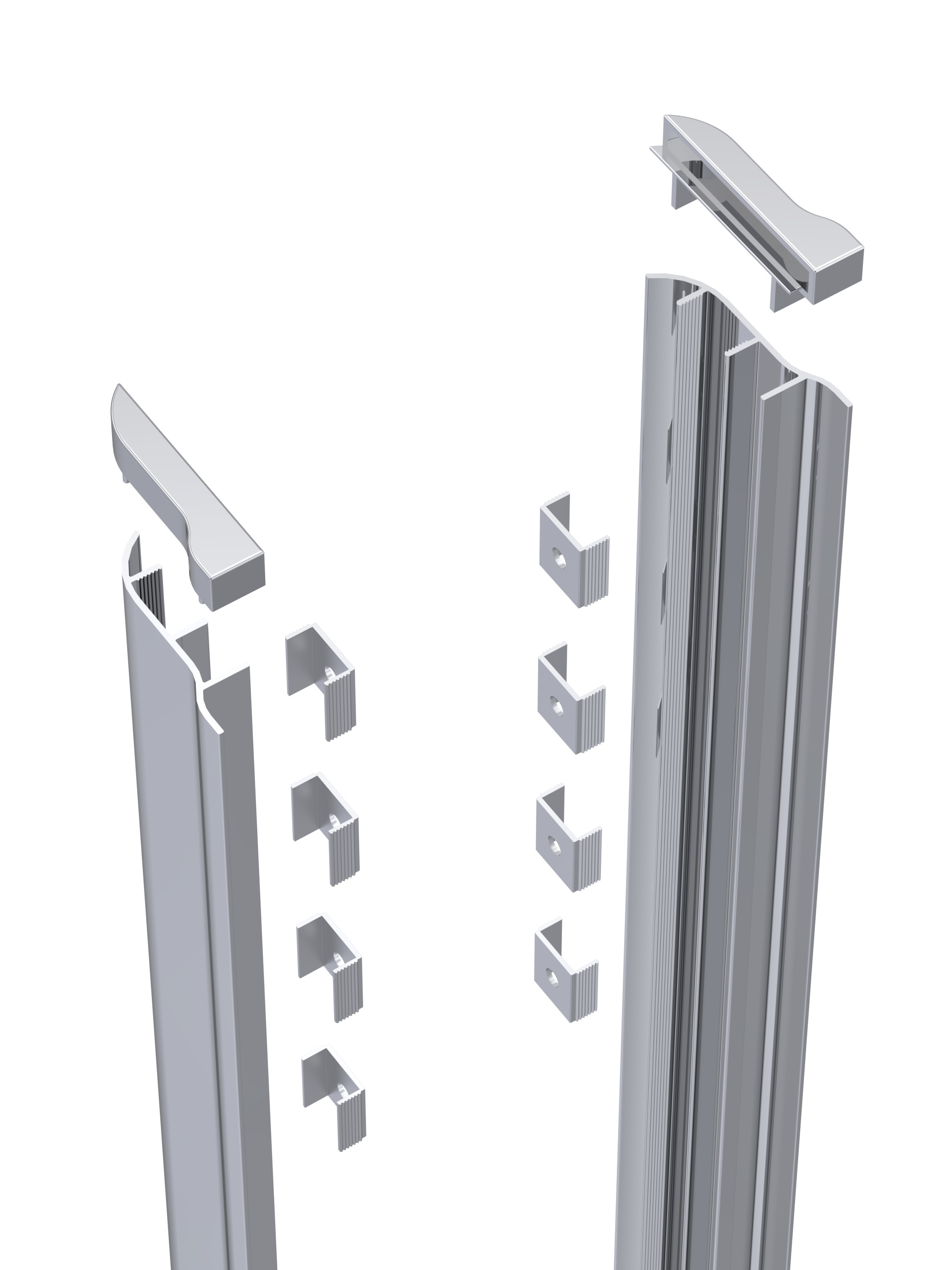 1850mm Enclosure Screw Cover Kit Chrome