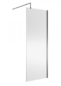 Wetroom Screen 800x1850x8mm - Brushed Pewter