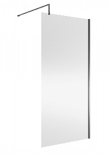 Wetroom Screen 1000x1850x8mm - Brushed Pewter