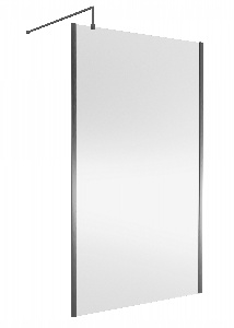 1200mm Wetroom Screen Outer Frame 1850x8mm - Brushed Pewter