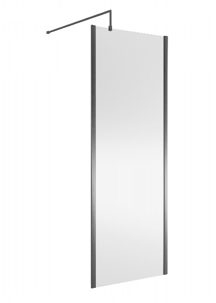 760mm Wetroom Screen Outer Frame 1850x8mm - Brushed Pewter