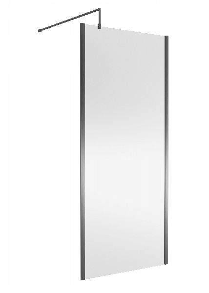 900 Wetroom Screen Outer Frame 1850x8mm - Brushed Pewter