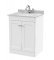 600mm Floor Standing 2 Door Vanity & Marble Top 1TH