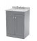 600mm Floor Standing 2 Door Vanity & Marble Top 3TH