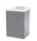 600mm Floor Standing 2 Door Vanity & Marble Top 3TH