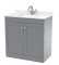 800mm Floor Standing 2 Door Vanity & Marble Top 1TH