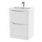 600mm Floor Standing 2 Drawer Vanity & Polymarble Basin