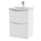 600mm Floor Standing 2 Drawer Vanity & Ceramic Basin