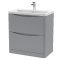 800mm Floor Standing 2 Drawer Vanity & Ceramic Basin