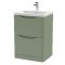 600mm Floor Standing 2 Drawer Vanity & Ceramic Basin