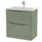 800mm Floor Standing 2 Drawer Vanity & Ceramic Basin