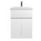 600mm Floor Standing 2-Door/Drawer Vanity Unit & Basin 1