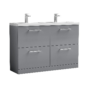 1200mm Floor Standing 4 Drawer Vanity & Double Basin