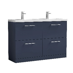 1200mm Floor Standing 4-Drawer Vanity & Double Basin