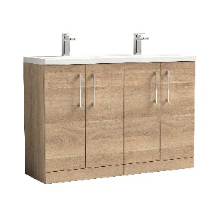 1200mm Floor Standing 4-Door Vanity & Double Basin