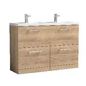 1200mm Floor Standing 4-Drawer Vanity & Double Basin