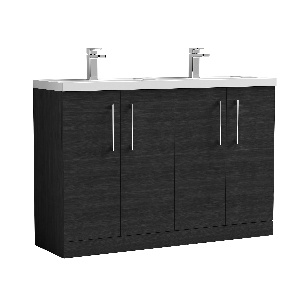 1200mm Floor Standing 4 Door Vanity & Double Basin