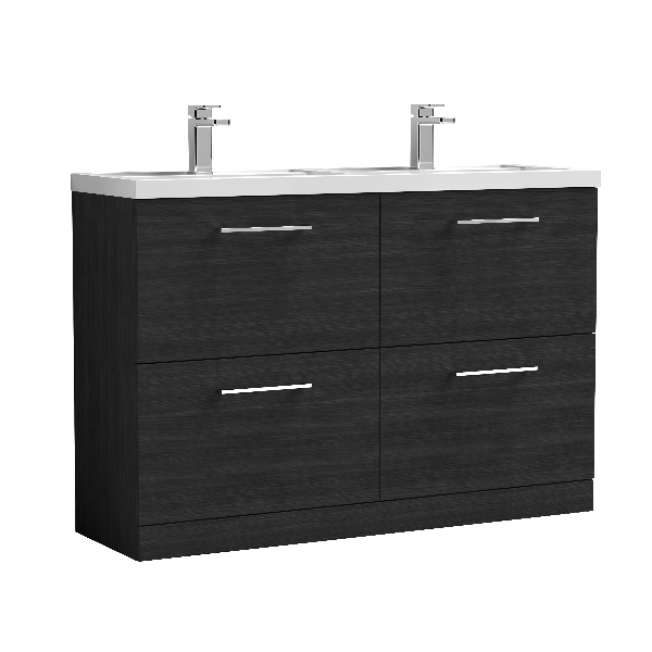 1200mm Floor Standing 4 Drawer Vanity & Double Basin