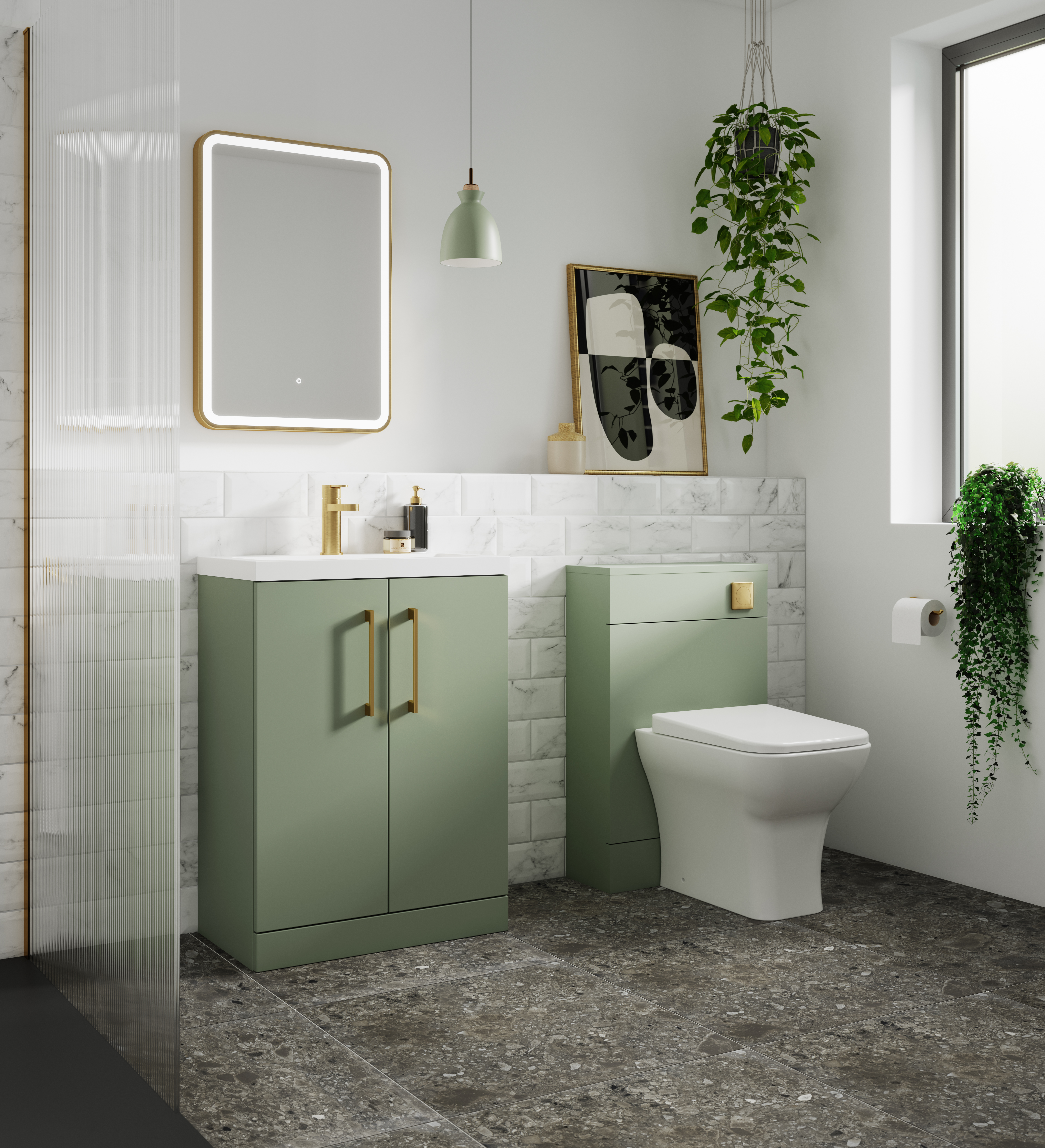 500mm Floor Standing 2 Door Vanity & Basin 3