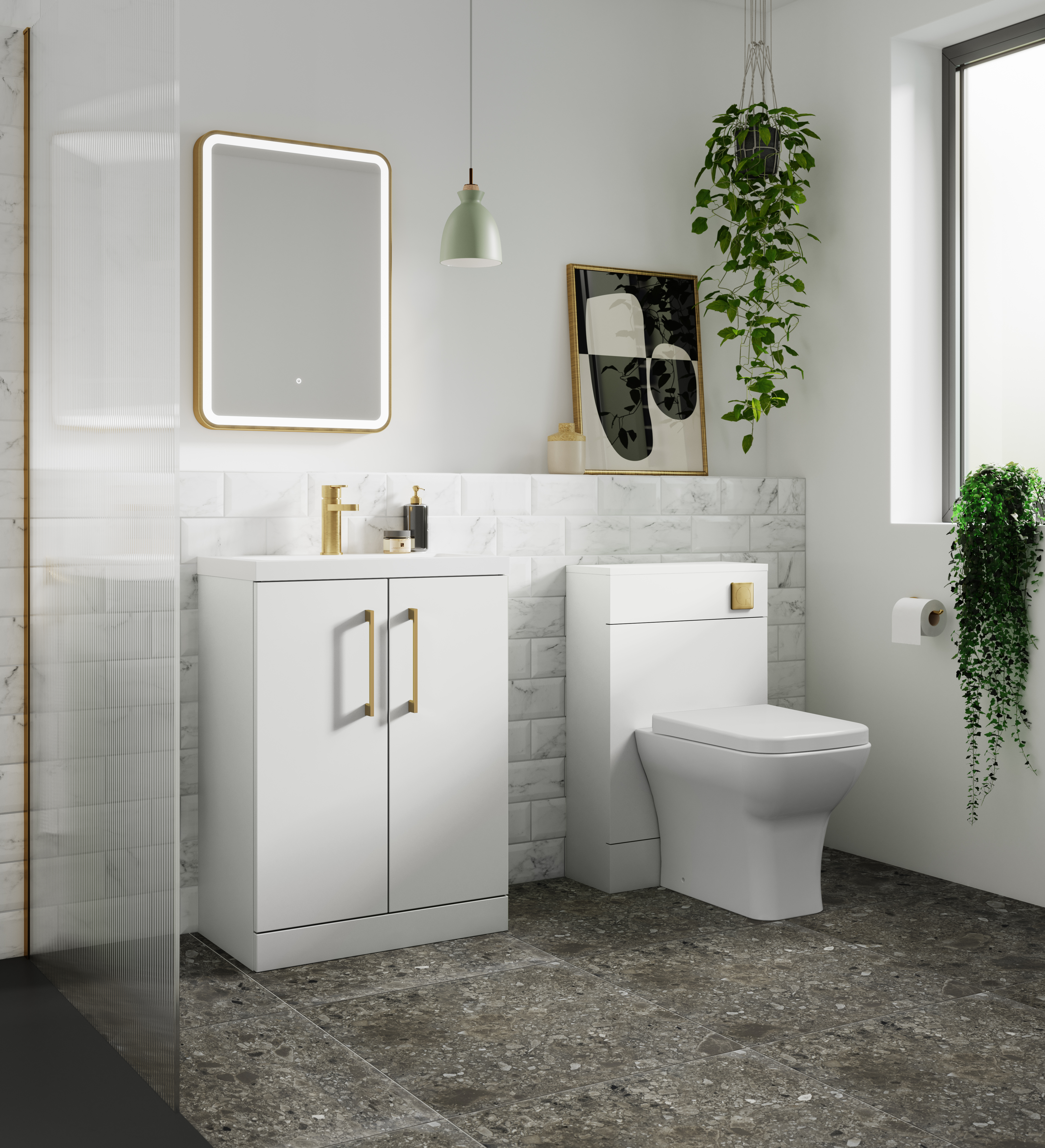 600mm Floor Standing 2 Door Vanity & Basin 3