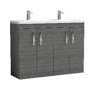 1200mm Floor Standing Cabinet With Double Ceramic Basin