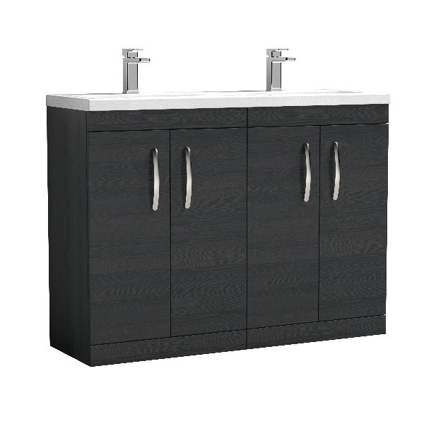 1200mm Floor Standing Cabinet With Double Ceramic Basin