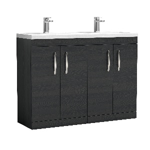 1200mm Floor Standing Cabinet With Double Ceramic Basin