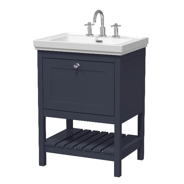 600mm Floor Standing Vanity & Basin 3TH