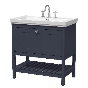 800mm Floor Standing Vanity & Basin 3TH