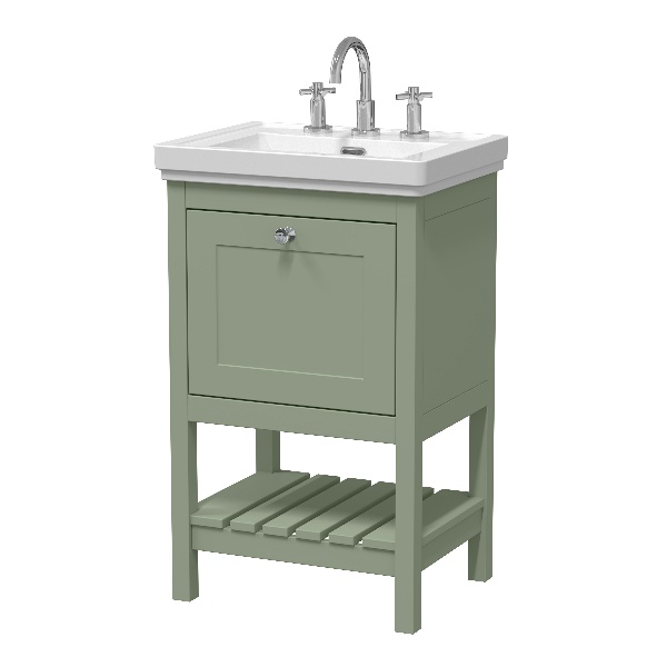 500mm Floor Standing Vanity & Basin 3TH