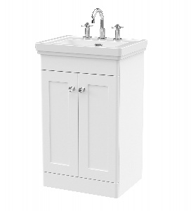 500mm Floor Standing 2-Door Vanity & Basin 3TH