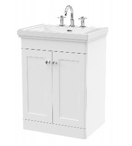 600mm Floor Standing 2-Door Vanity & Basin 3TH