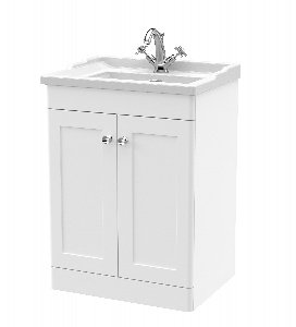 600mm Floor Standing 2 Door Vanity & Basin 1TH