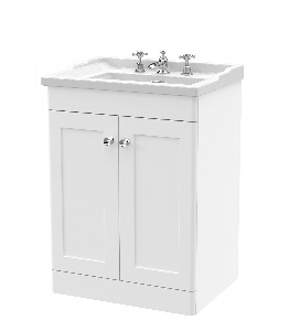 600mm Floor Standing 2 Door Vanity & Basin 3TH