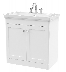 800mm Floor Standing 2-Door Vanity & Basin 3TH