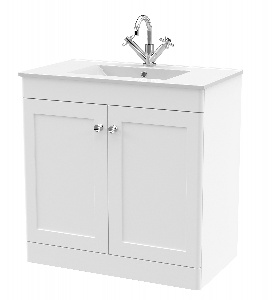 800mm Floor Standing 2-Door Vanity with Basin - 1 Tap Hole