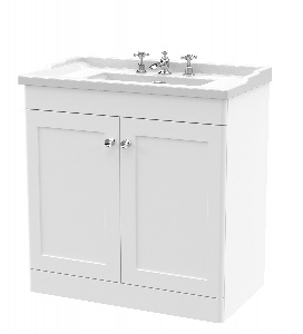 800mm Floor Standing 2 Door Vanity & Basin 3TH