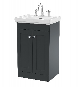 500mm Floor Standing 2-Door Vanity & Basin 3TH