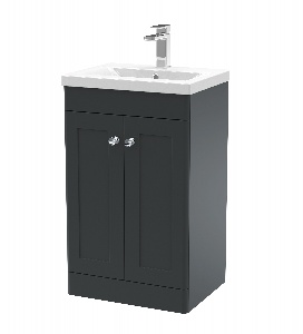 500mm Floor Standing 2 Door Vanity & Basin 1