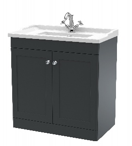 800mm Floor Standing 2 Door Vanity & Basin 1TH