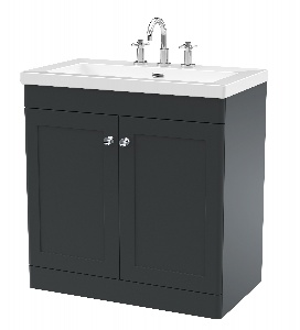 800mm Floor Standing 2-Door Vanity with Basin - 3 Tap Hole