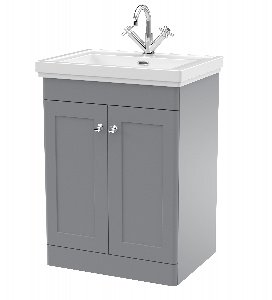 600mm Floor Standing 2-Door Vanity & Basin 1TH