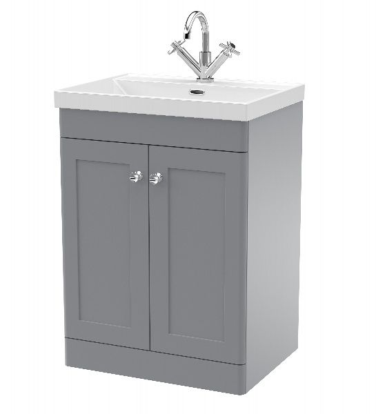 600mm Floor Standing 2-Door Vanity with Basin - 1 Tap Hole