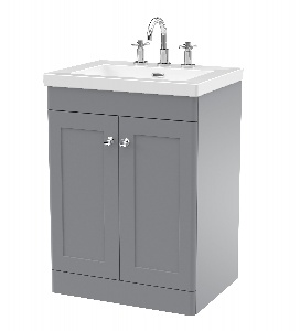 600mm Floor Standing 2-Door Vanity with Basin - 3 Tap Hole