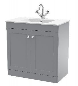 800mm Floor Standing 2-Door Vanity with Basin - 1 Tap Hole