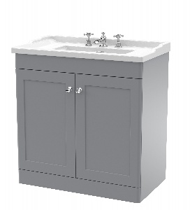 800mm Floor Standing 2 Door Vanity & Basin 3TH